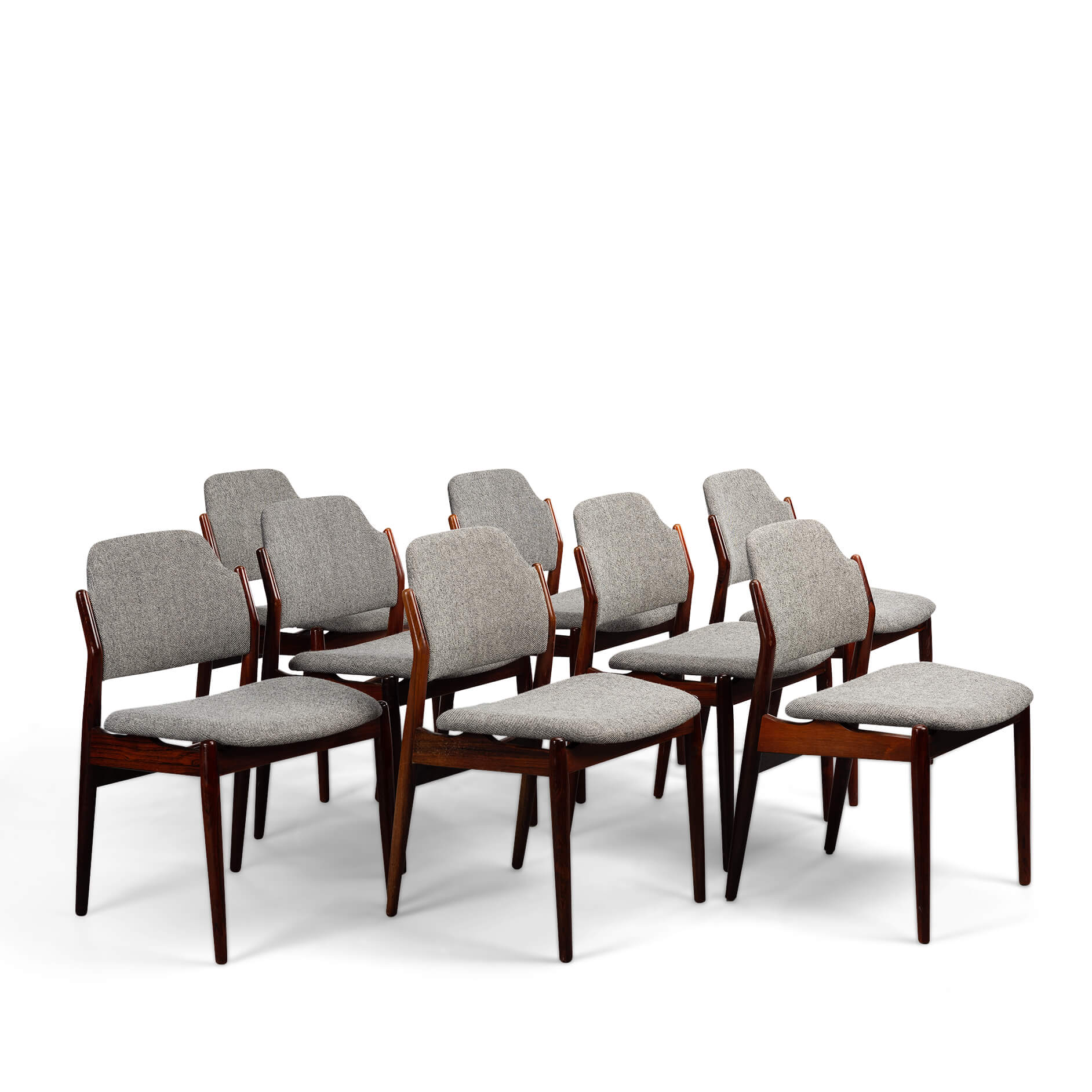 Set de 8 chaises 62 en palissandre par Arne Vodder