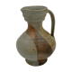 Vintage stoneware pitcher with iridescent two-tone glaze - 1960s-1970s