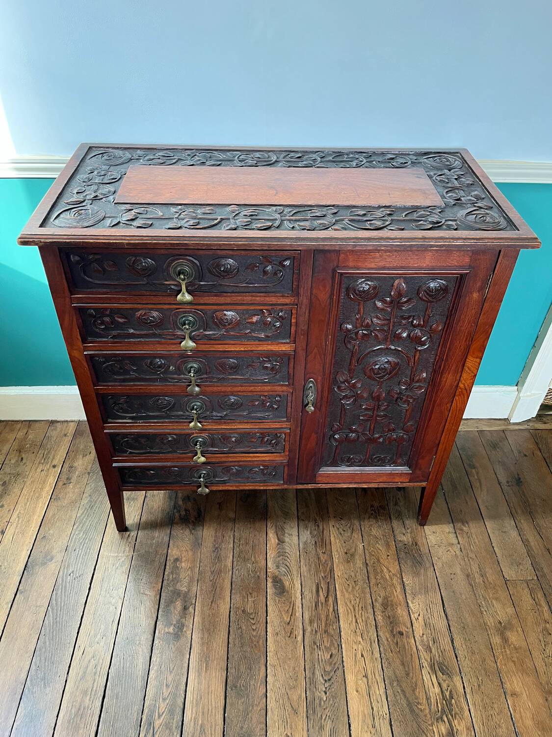 Victorian-era carved buffet
