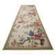 Tapis tissé à la main crème laine verte 76x243cm
