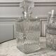 Set of a decanter and 4 vintage whiskey glasses 70s