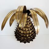 Ananas  wall light  paire  years 70" in gold metal