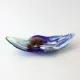 Vintage Leaf Design Glass Tray from Marinha Grande, 1960s