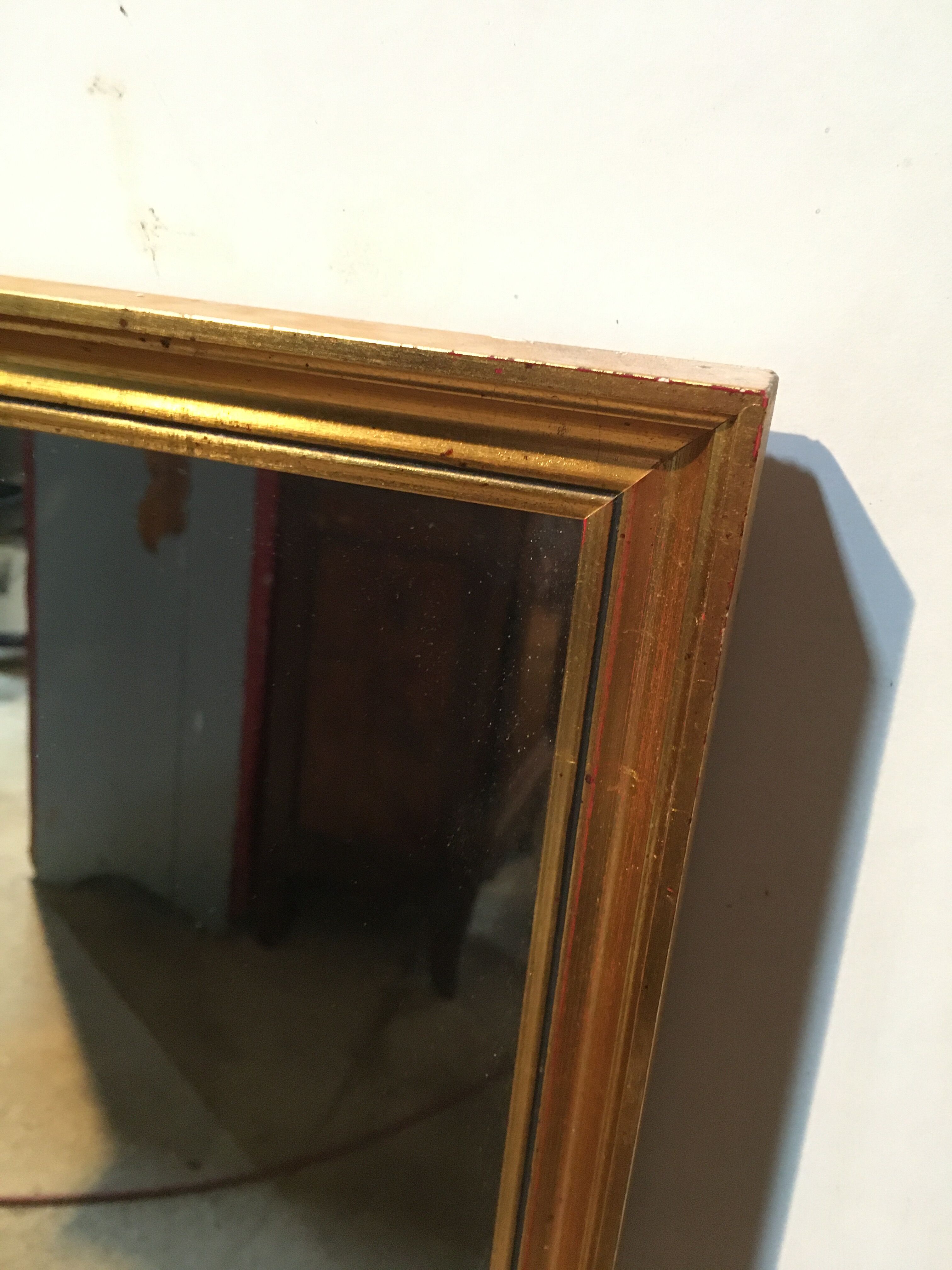 Golden mirror 38x125cm