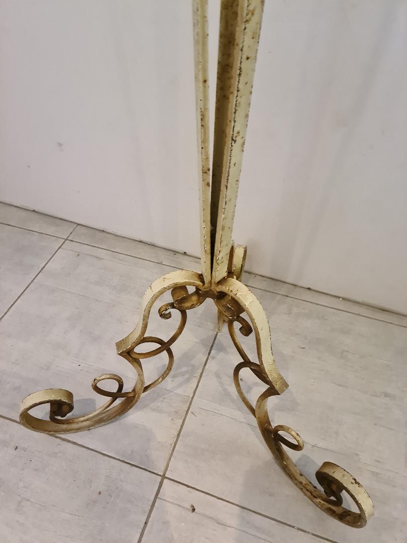 40s tripod floor lamp in wrought iron