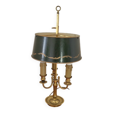 Antique Empire Style Bouillotte Lamp in brass and tin