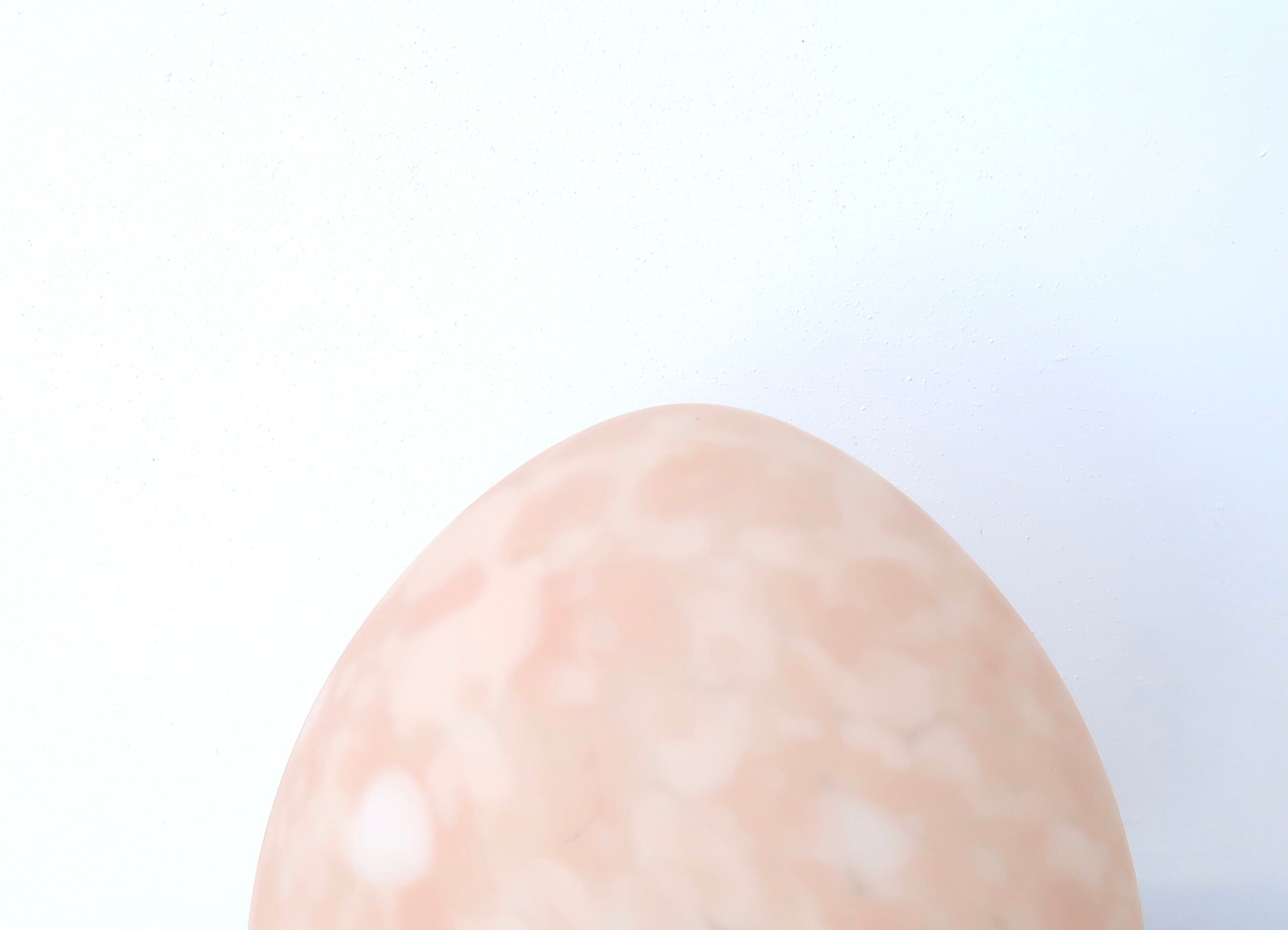 Pale pink opaque glass egg lamp, 60s