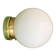 Vintage wall or ceiling light globe in white opaline.