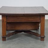Late 18th-century Spanish coffee table with a deep drawer and a beautiful patina
