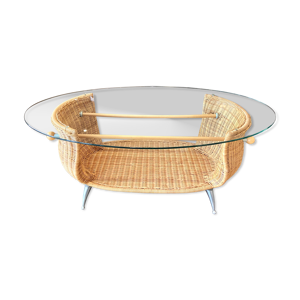 table basse en rotin,