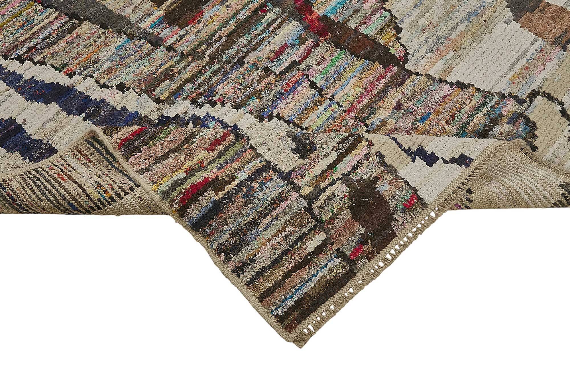 Handwoven Turkish Recycled Boho Rug 174 cm x 274 cm