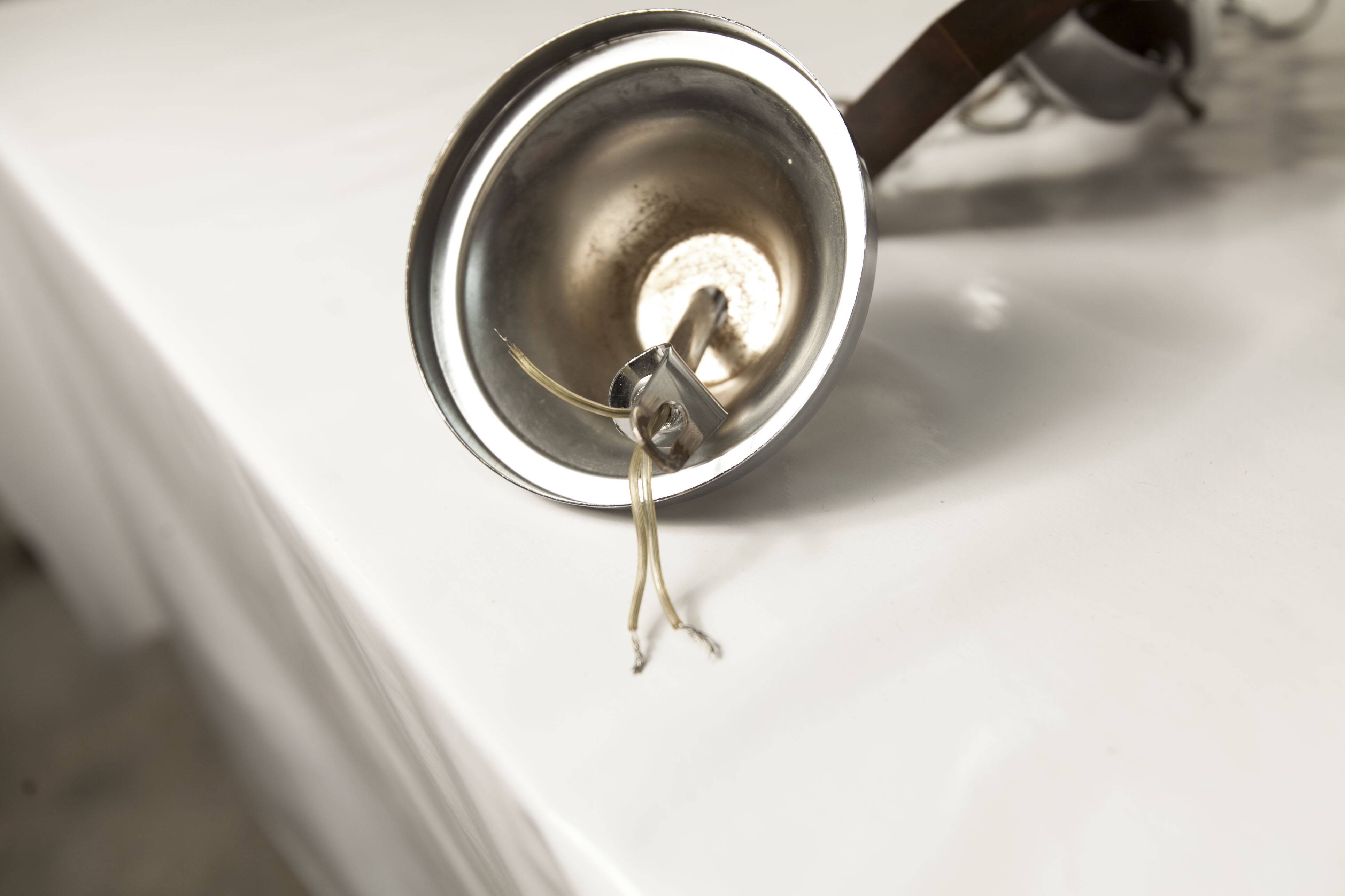 Mazzega Murano chandelier with 4 balls and teak, 1960