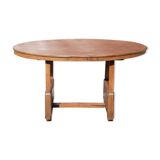 Antique wood table, dining table, oval table, living room, kitchen, countryside