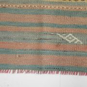 Tapis Kilim fait main rouge clair bleu 5x7 158x247 cm