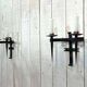 Pair of 1950s wrought iron wall lights