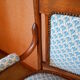 Curved wooden bench