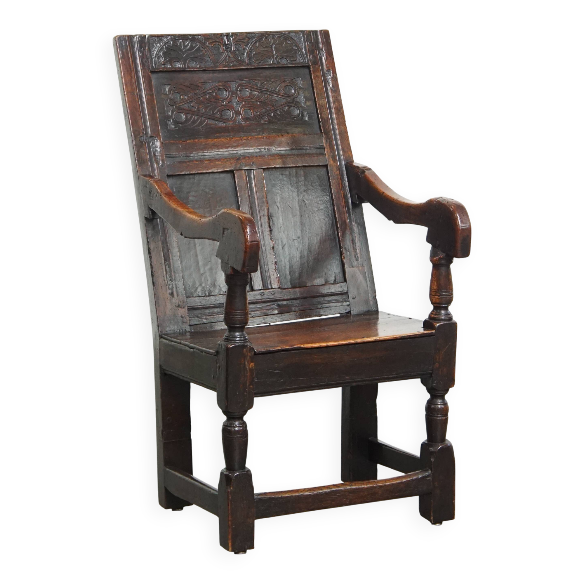 Antique Oak Wainscot Chair / Side Chair from the 17th Century