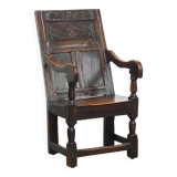 Antique Oak Wainscot Chair / Side Chair from the 17th Century