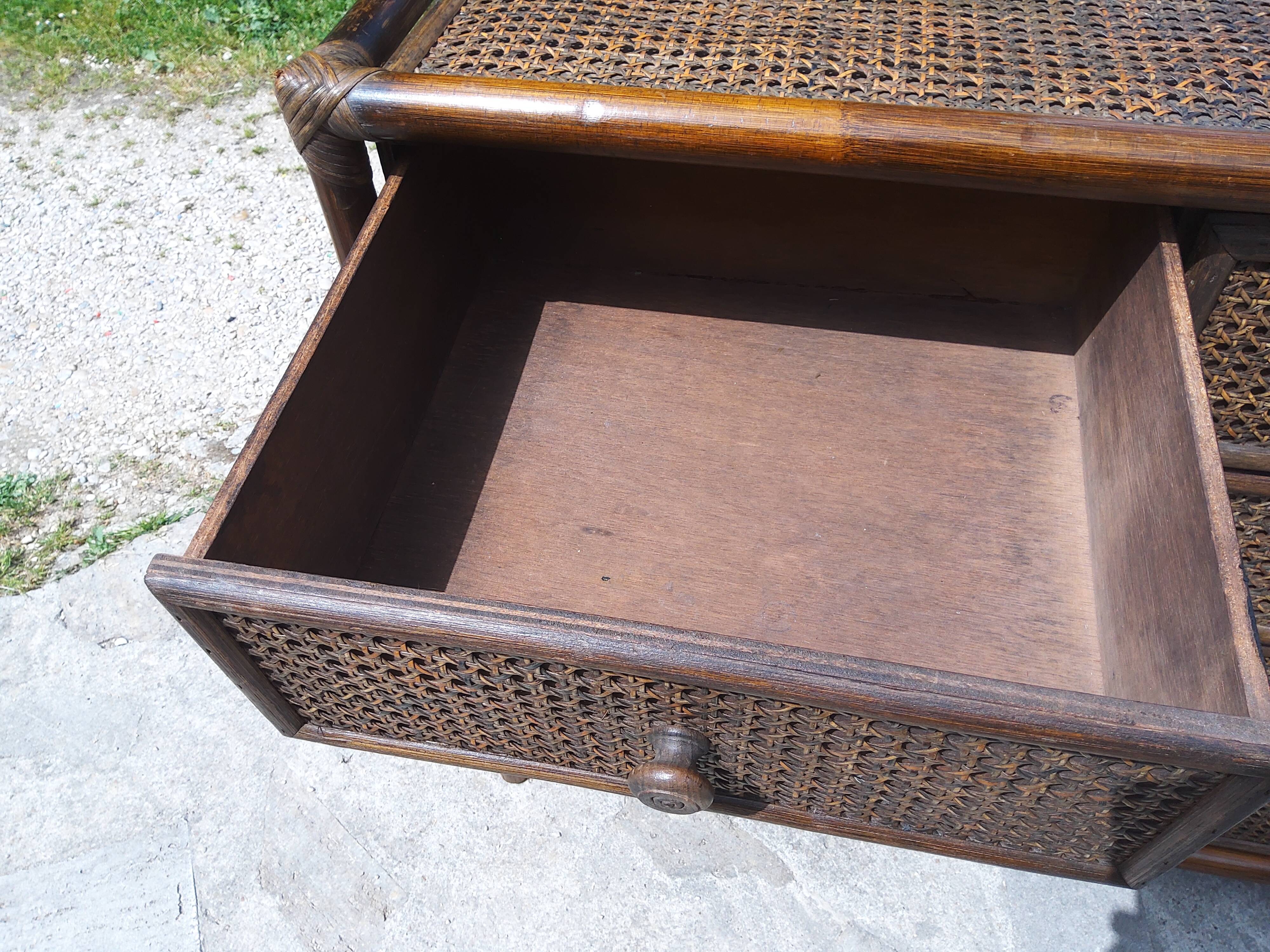Rattan chest of drawers