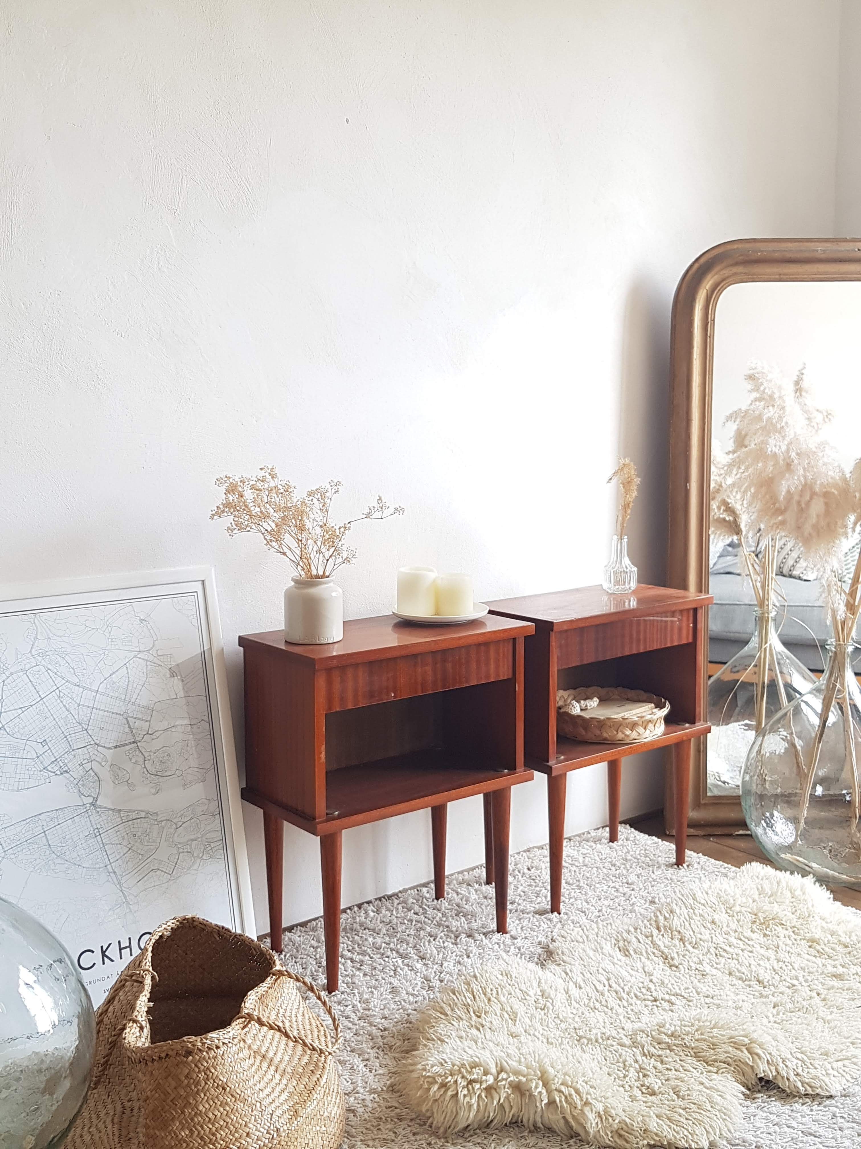 Pair of bedside tables circa 1960