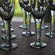 9 small stemmed sparkling glasses H 13 cm