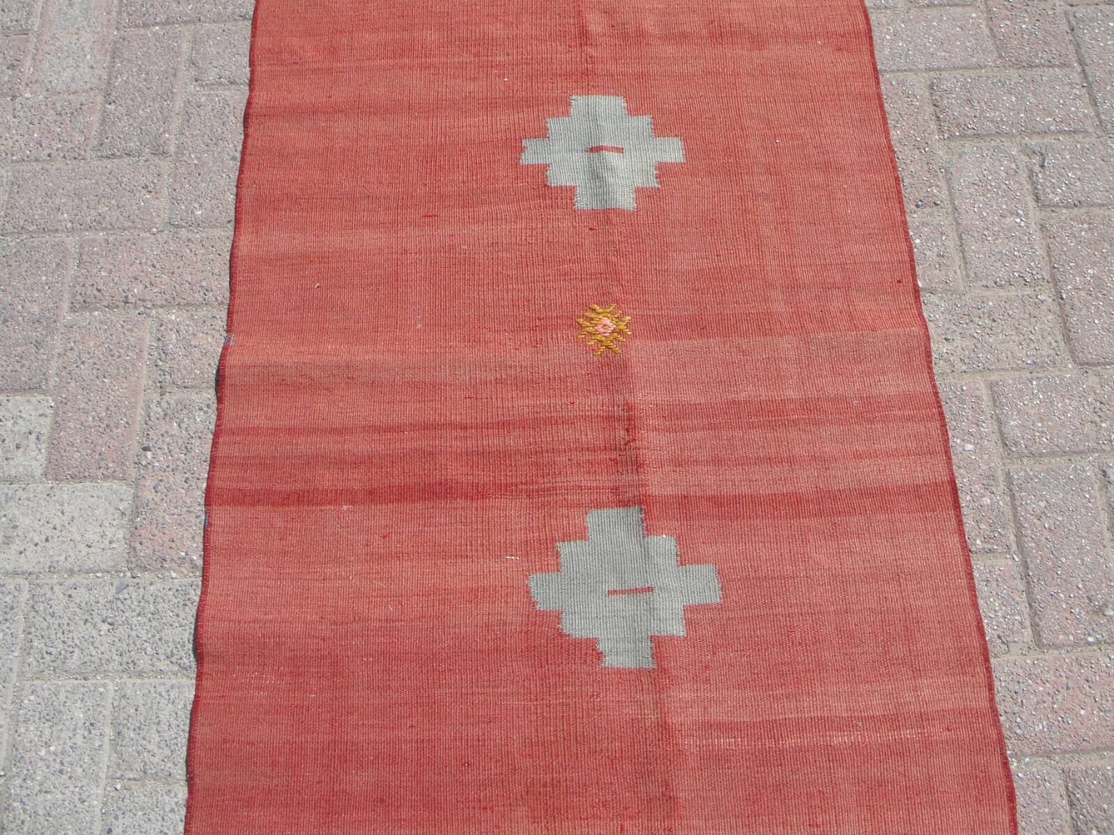 small red runner kilim rug - handmade rugs for hallway