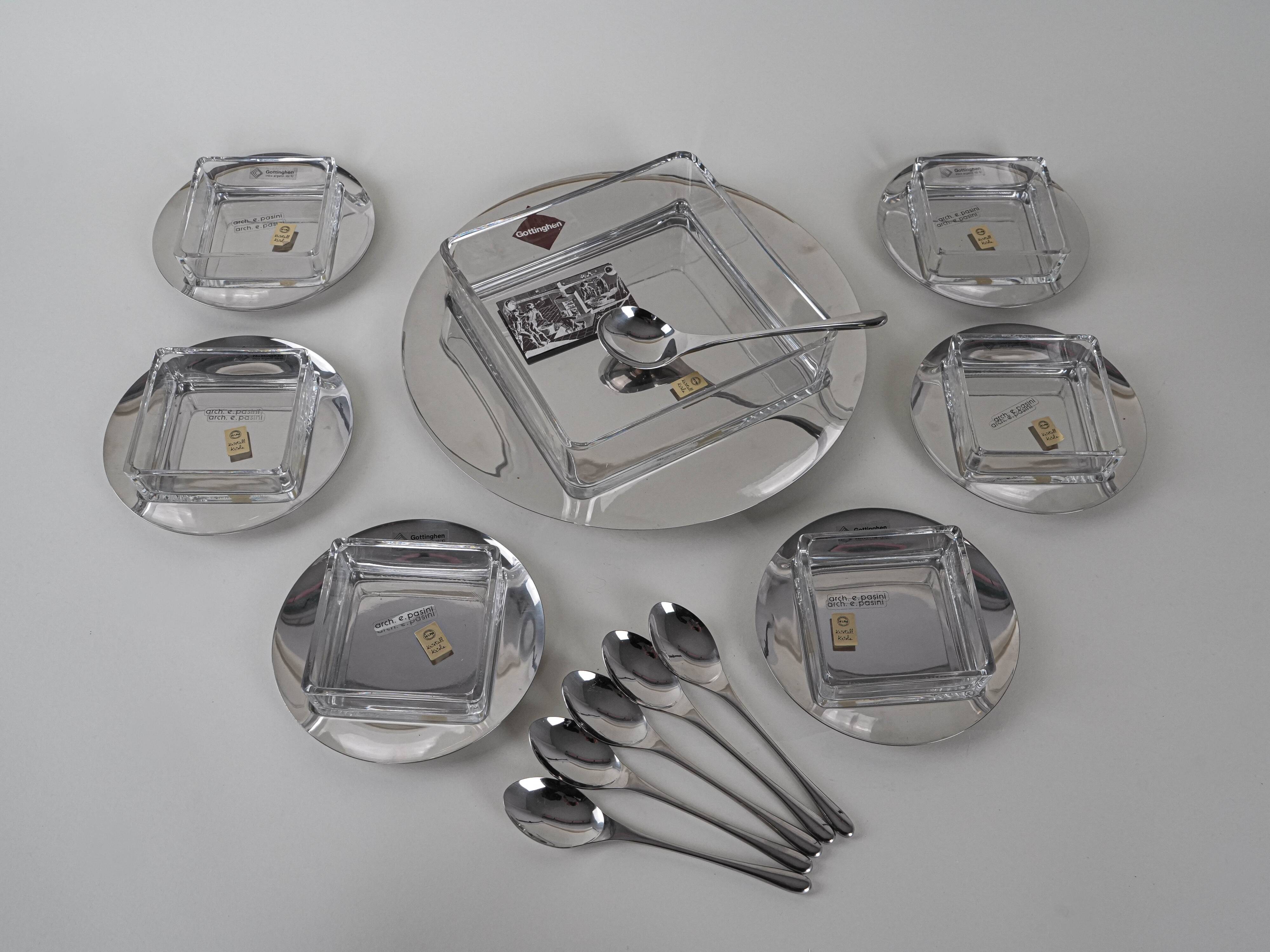 Dessert set, Italian design, 1970s, manufacturer: GOTTINGHEN