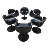 Vintage Dutch design 'Little Tulip' swivel chairs by Pierre Paulin for Artifort