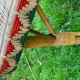 High wicker and rattan table