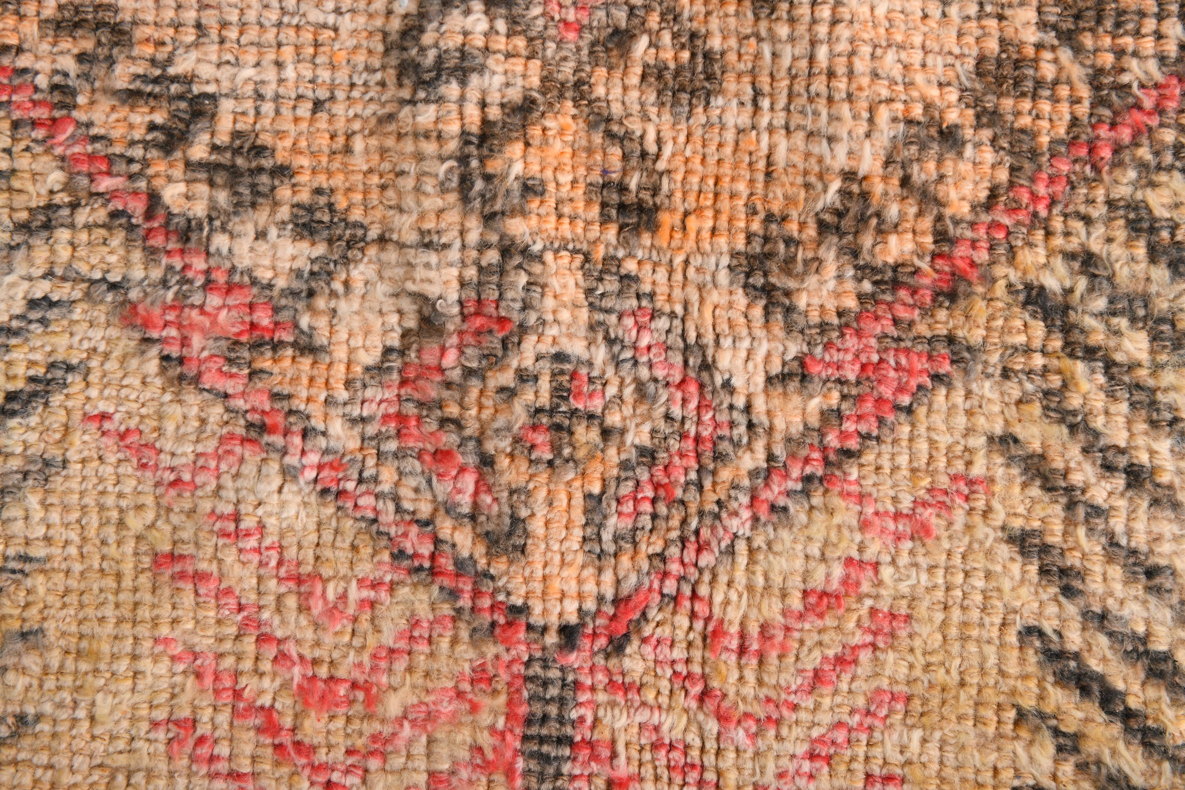 3x10 Red & Cream Hallway Persian Runner Rug, 80x301Cm