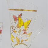 Vintage service to orangeade butterfly décor