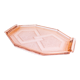 Art deco tray in pink glass