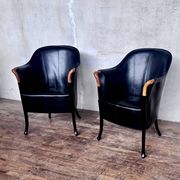 2 designer armchairs by Umberto Asnago for Giorgetti Italy