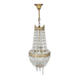 Mongolian chandelier with tassels crystal brass
