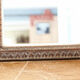 Carved wood mirror, folk art