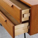 Commode en teck vintage Buffet mcm hairpins années 60 années 70