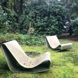 Iconic pair of loop chairs by Willy Guhl, 1960