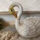 Italian ceramic swan, zoomorphic bottle