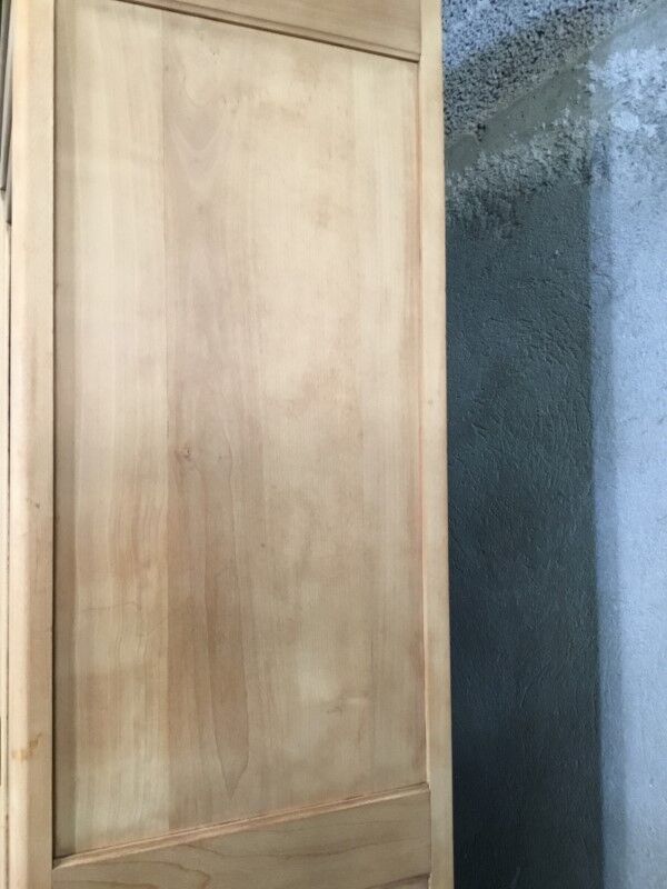 Raw wood hotel cabinet