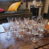 12 faceted stemmed glasses – 1970s 12 faceted stemmed glasses – year