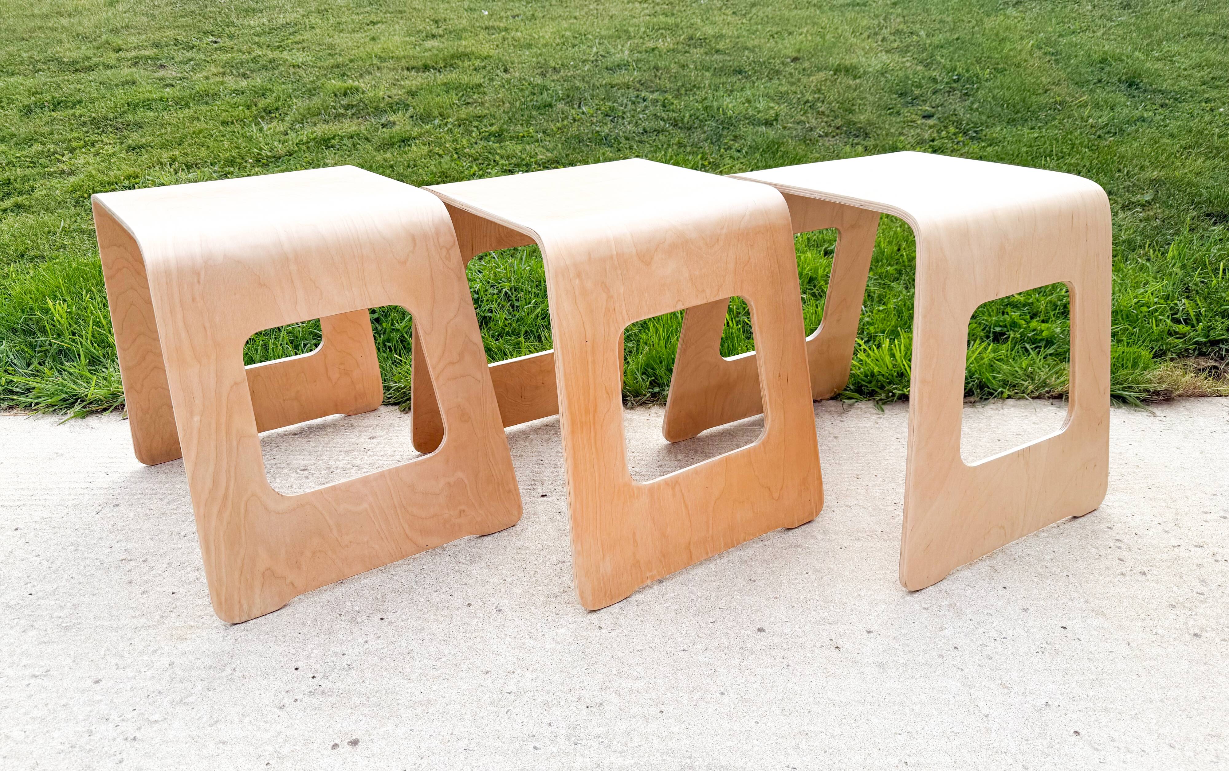 3 stools by Lisa Norinder for IKEA, 1990s