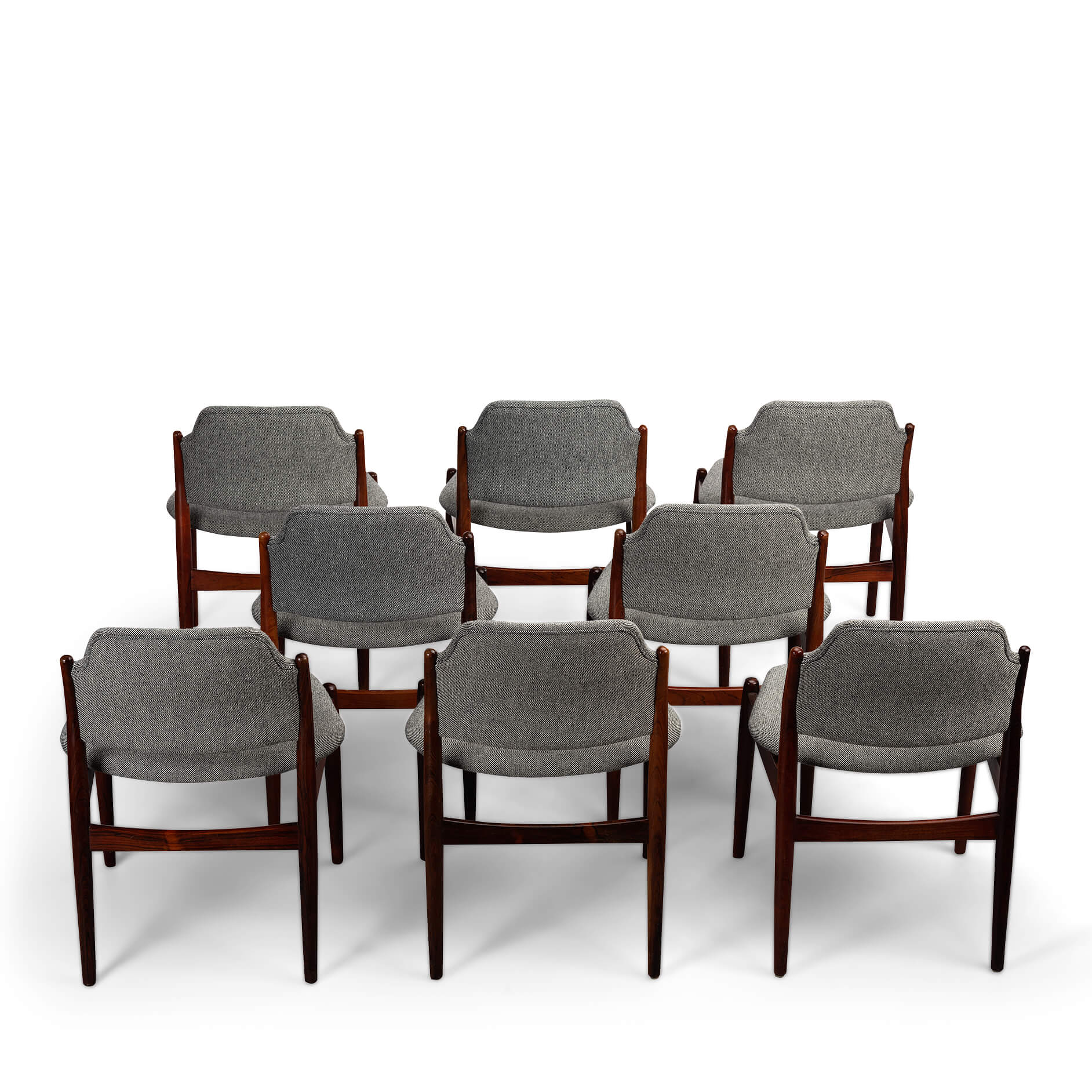 Set de 8 chaises 62 en palissandre par Arne Vodder