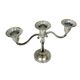 Silver-plated three-arm candelabra by I.P. ON ZINC, England, 1960s.