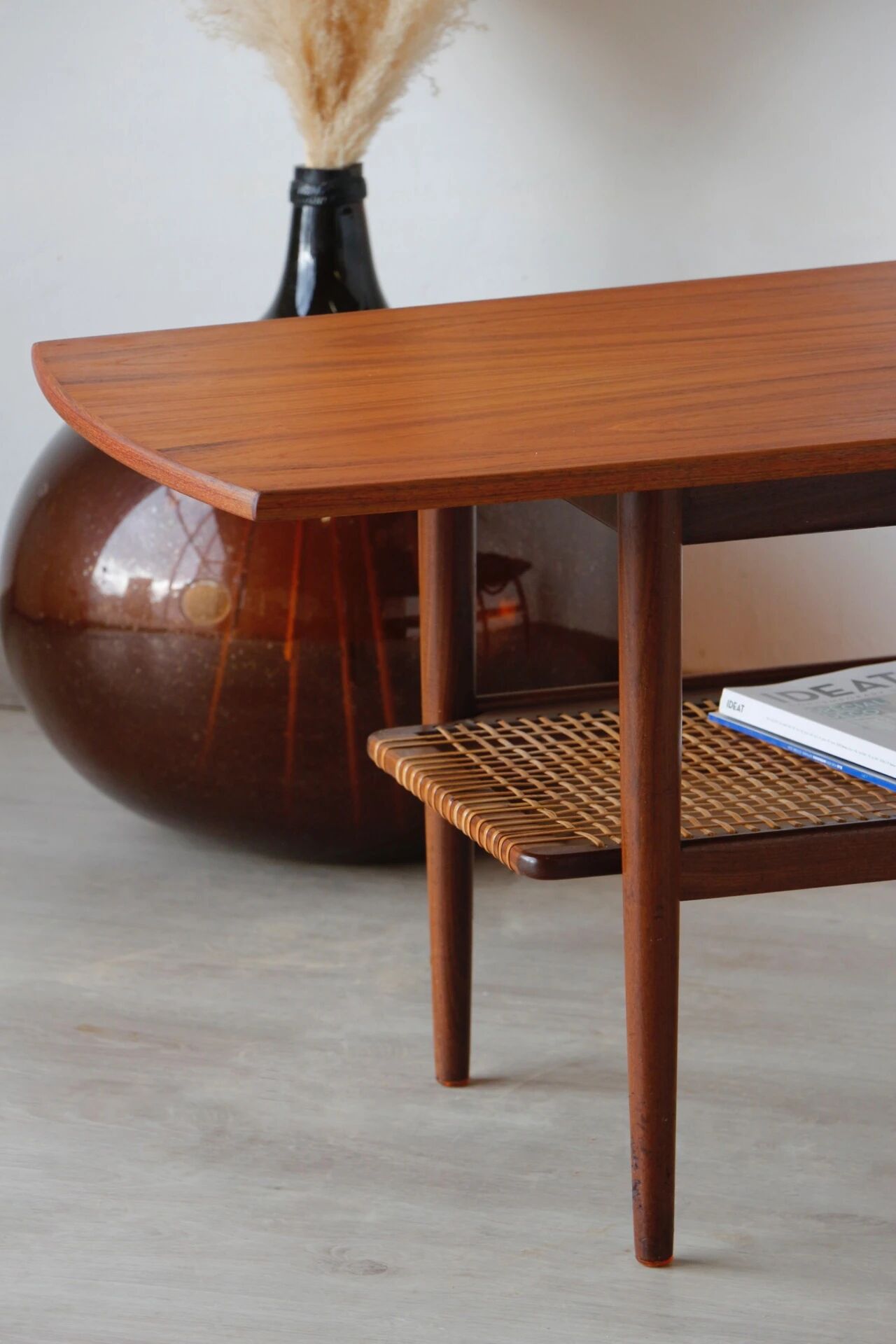 Table basse danoise double plateau en teck 1960