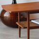 Table basse danoise double plateau en teck 1960
