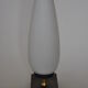 Opaline brass metal lamp 50s