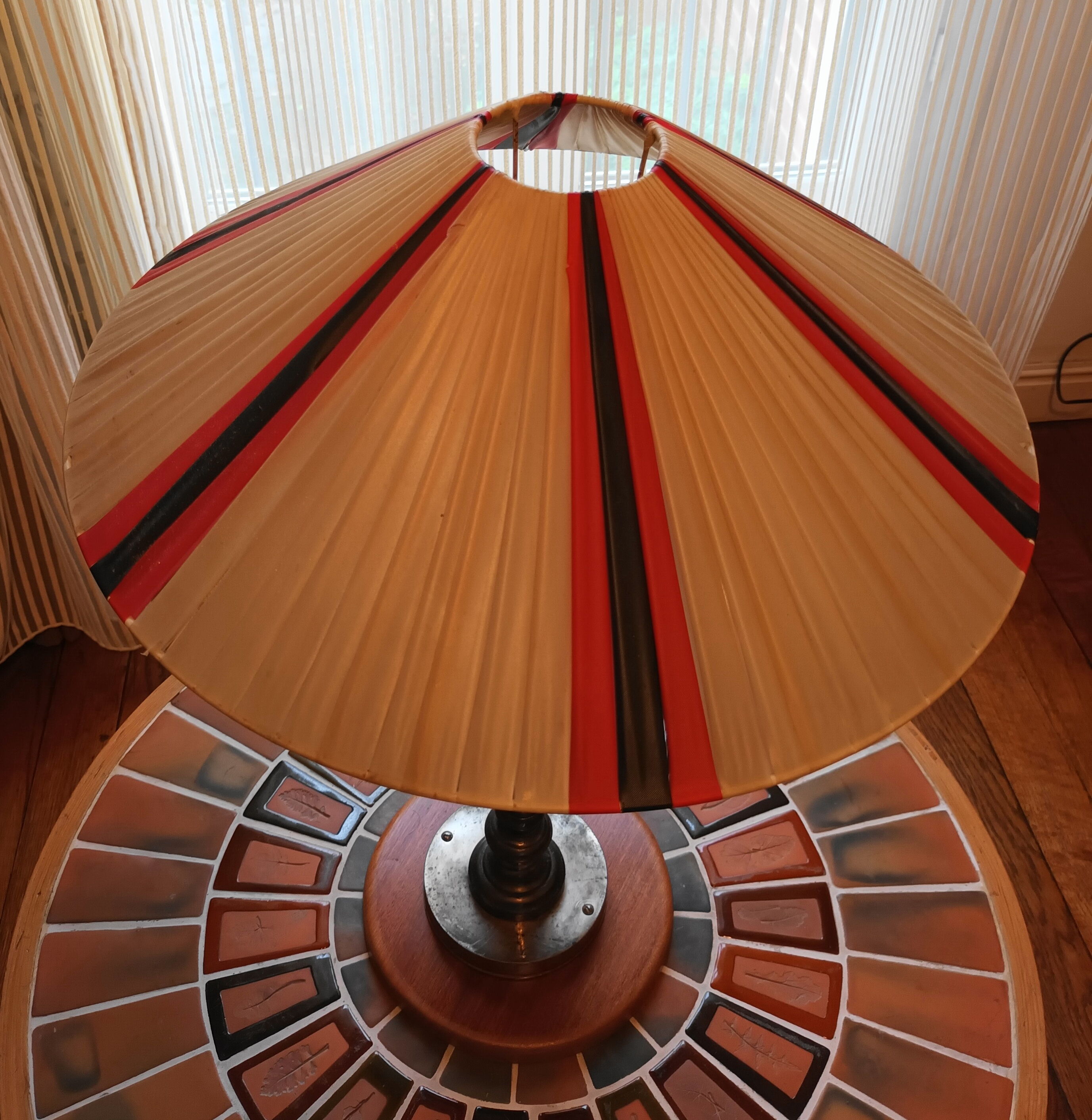 Wrought iron lamp with armillary sphere decorations