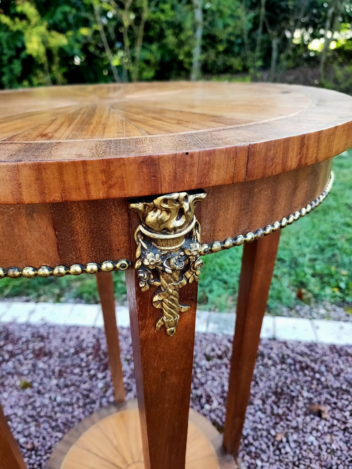 Antique Louis XVI pedestal table from the end of the 19th century