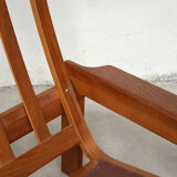 Paire de fauteuils danois en teck et repose pieds, 1960