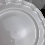 Set of 6 Gien deep plates, Coquille model, 1970/80, off-white